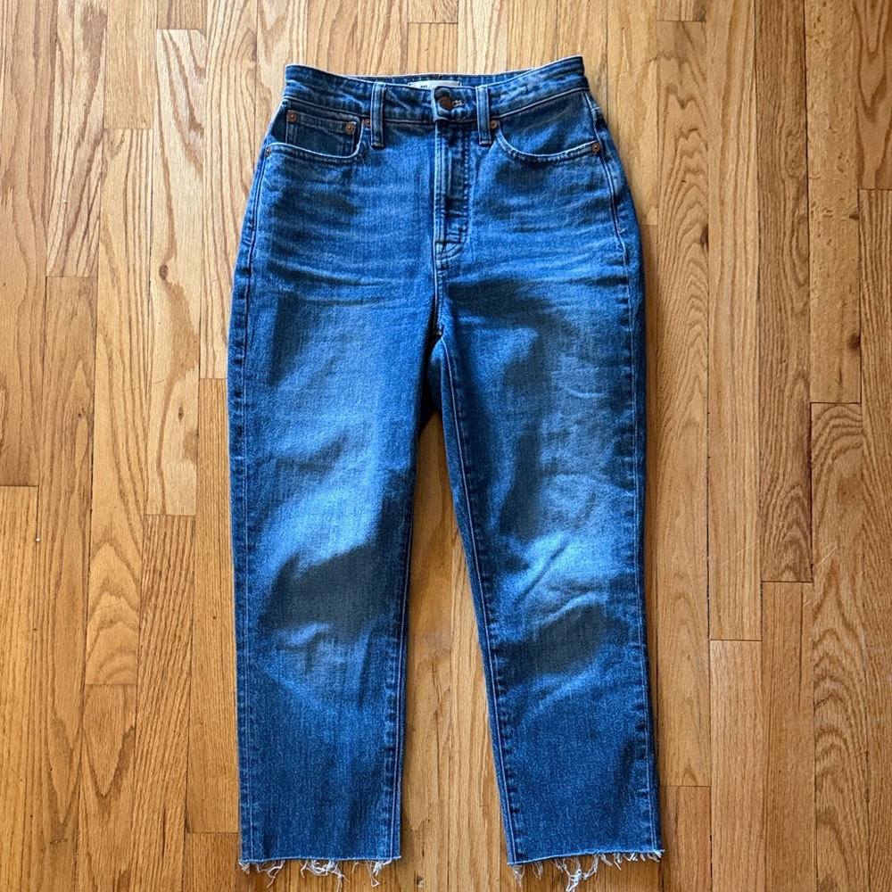Madewell sz 26 The Curvy Perfect Vintage Jean Classic High-Waist Straight - Blue